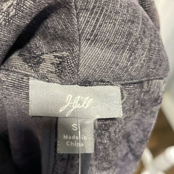 J. Jill Gray Velvety Tapestry Floral Pattern 3 Button Blazer Size Small - Picture 8 of 9